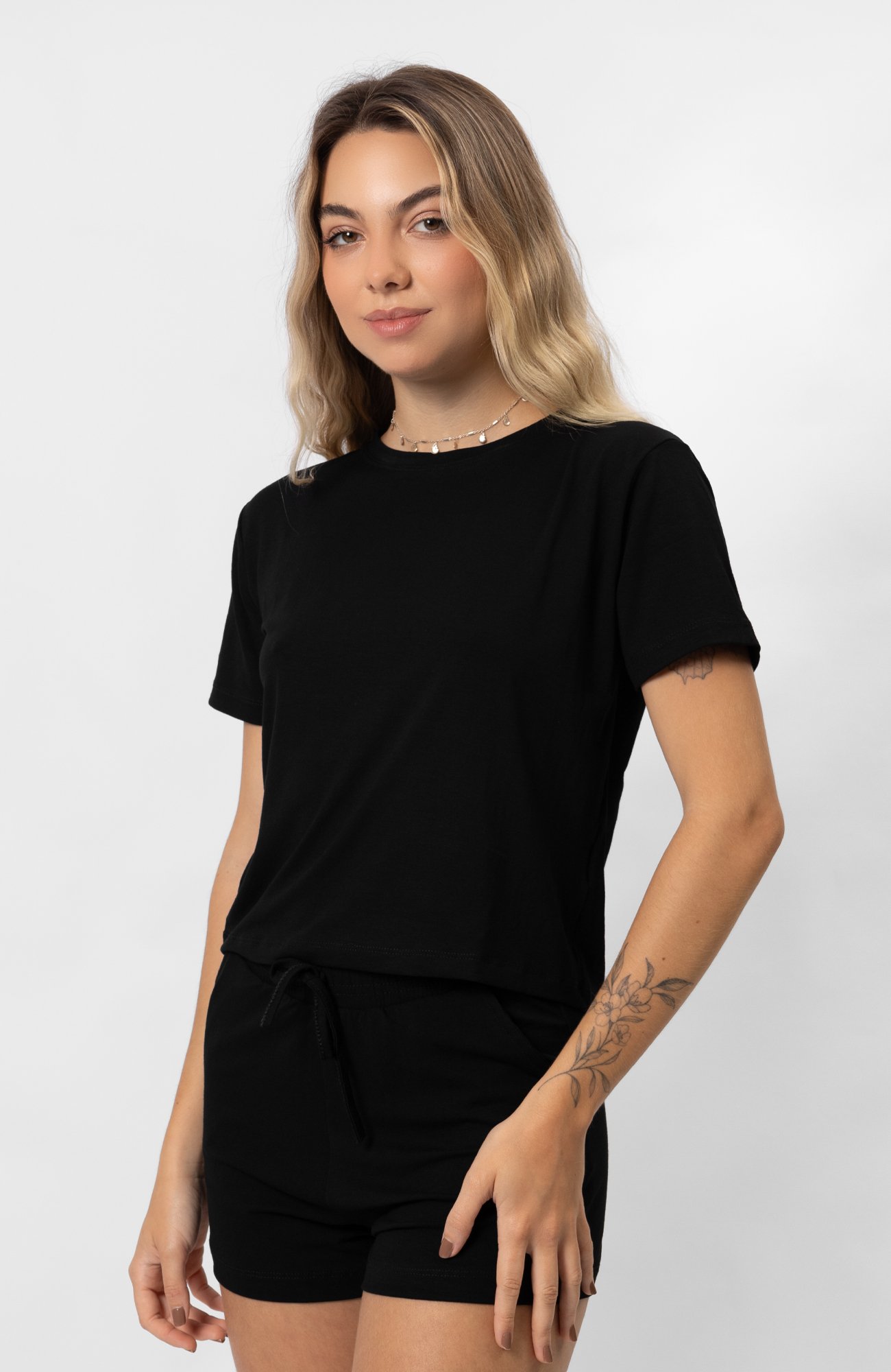Conjunto Baby Look - Preto