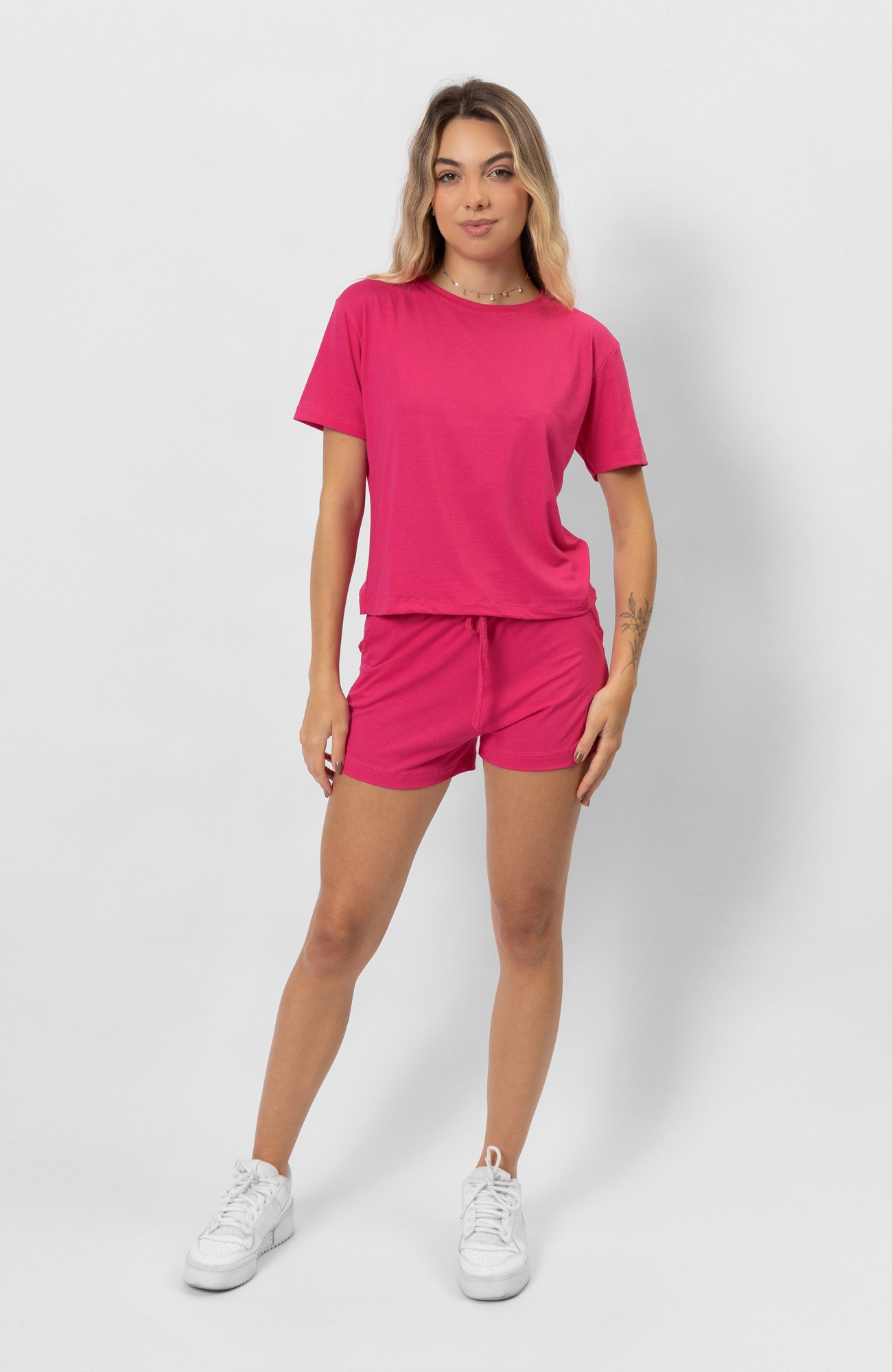 Conjunto Baby Look - Rosa