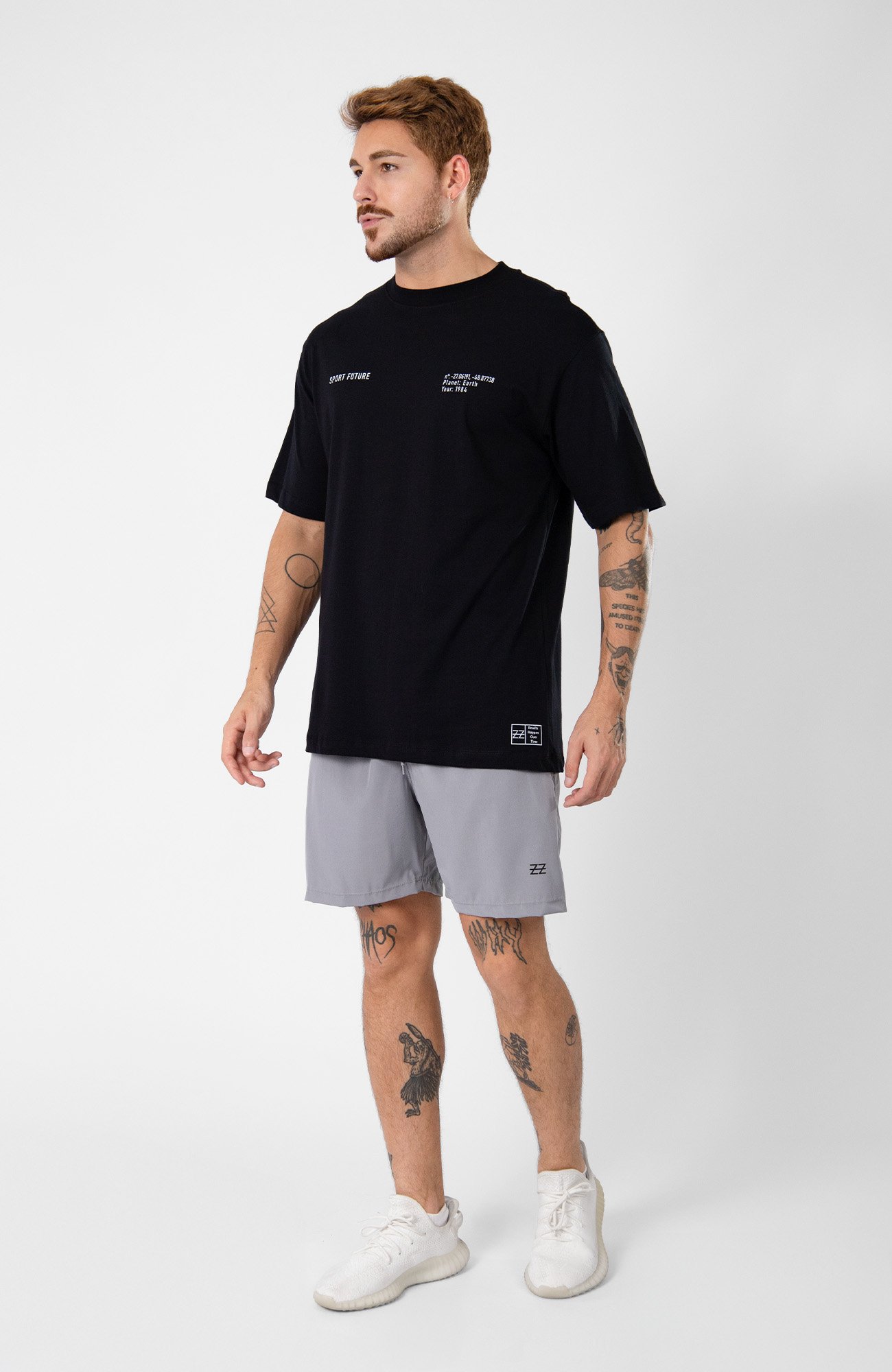 Camiseta Masculina Oversized Future - Preto