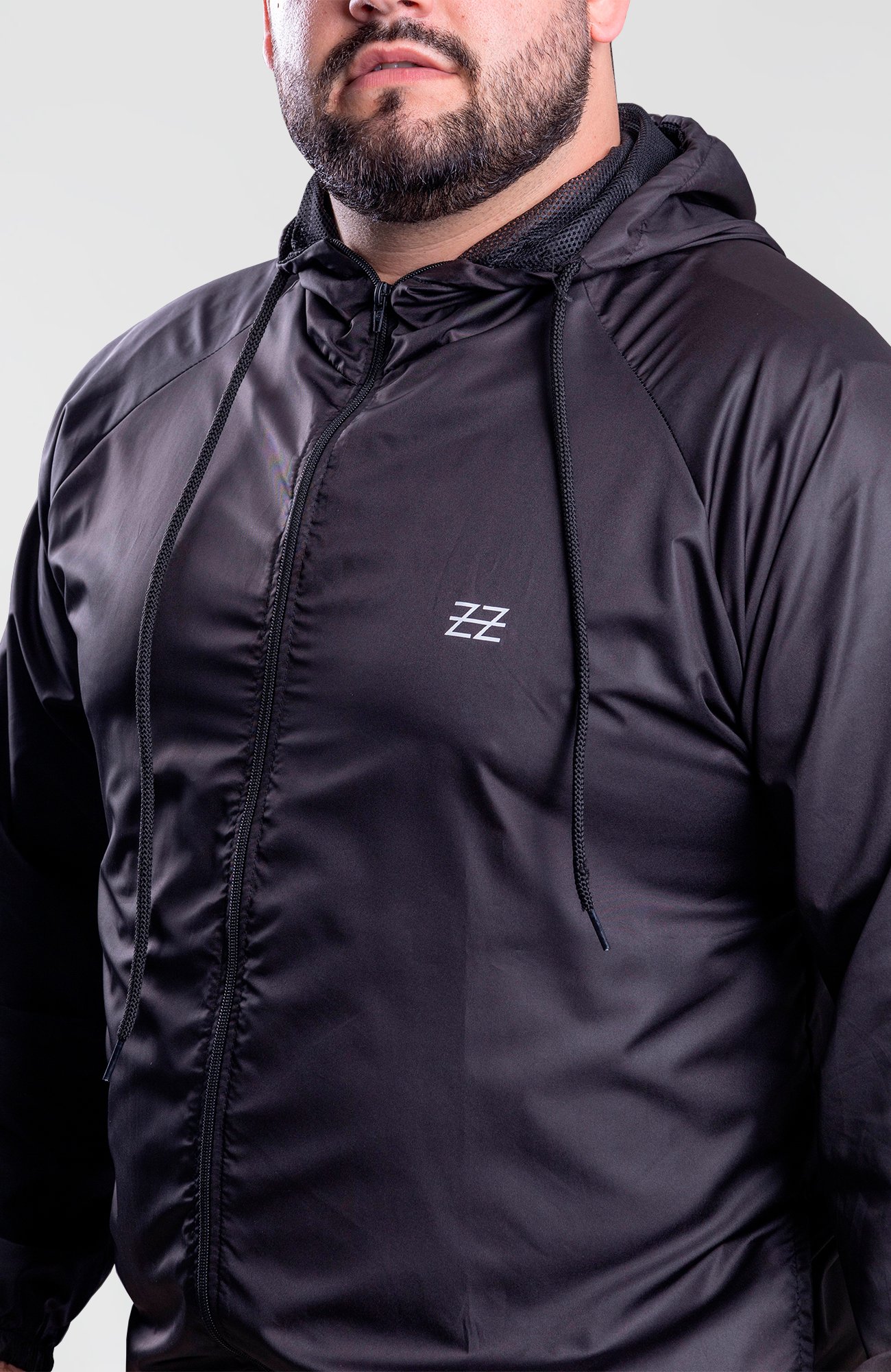 Jaqueta Corta Vento Masculina Plus Size Logo