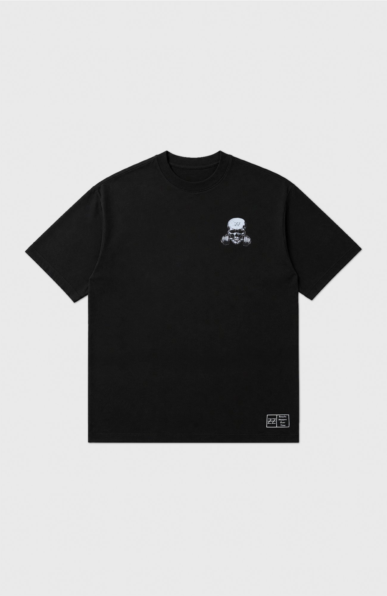 Camiseta Masculina Oversized Caveira - Preto